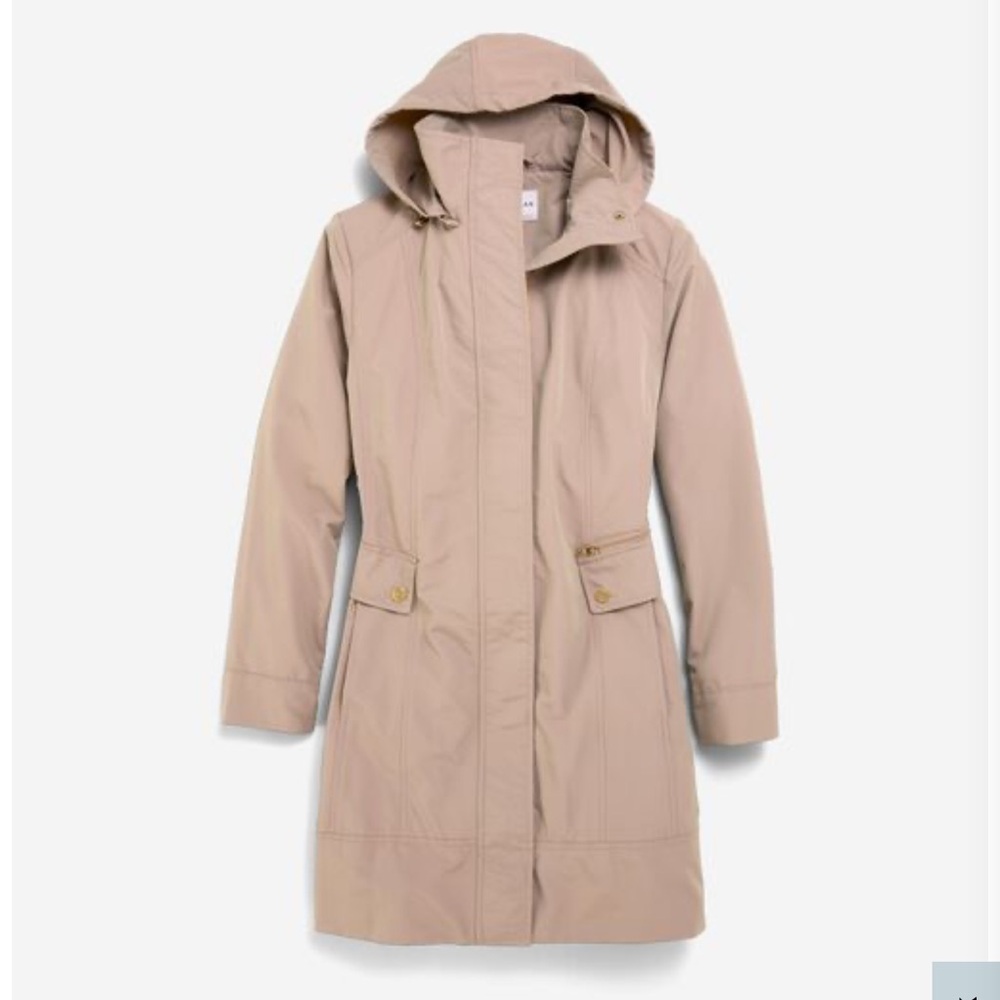 Cole Haan Packable hooded rain jacket PS